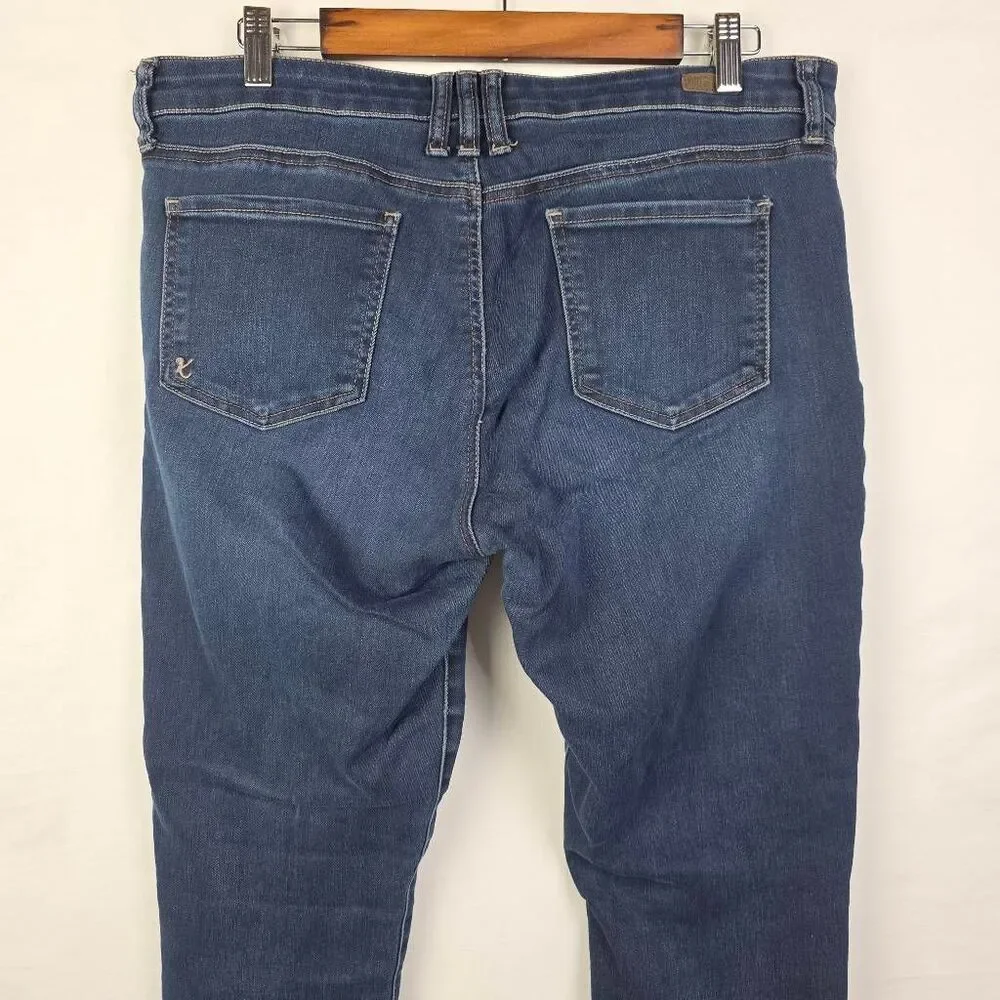 KUT From The Kloth Size 12 Dark Wash Stretch Straight Jeans
